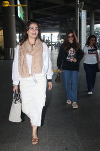 Bollywood actress Raveena Tandon spotted with her daughter Rasha Thadani at Mumbai airport