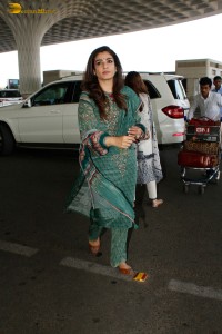 Actress Raveena Tandon and her daughter Rasha spotted at the Mumbai Airport