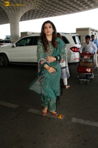Actress Raveena Tandon and her daughter Rasha spotted at the Mumbai Airport