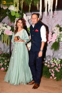 The engagement of Producer Ravi Bhagchandka and Designer Eka Lakhani attended by Anil Kapoor, Aditi Rao Hydari, Sidharth Malhotra, Neha Dhupia, and others