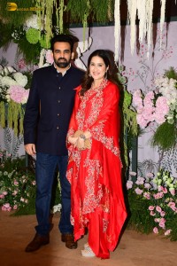 The engagement of Producer Ravi Bhagchandka and Designer Eka Lakhani attended by Anil Kapoor, Aditi Rao Hydari, Sidharth Malhotra, Neha Dhupia, and others