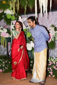 The engagement of Producer Ravi Bhagchandka and Designer Eka Lakhani attended by Anil Kapoor, Aditi Rao Hydari, Sidharth Malhotra, Neha Dhupia, and others