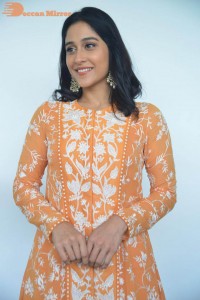 Actress Regina Cassandra Actress poses in a Orange Dress for a Photoshoot