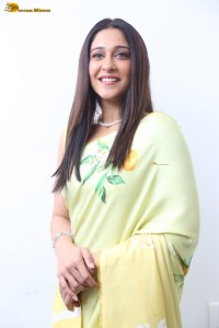 actress Regina Cassandra photo shoot in a green saree