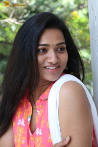 telugu actress rekha nirosha cute photoshoot in a orange salwar