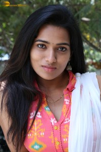 telugu actress rekha nirosha cute photoshoot in a orange salwar