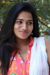 telugu actress rekha nirosha cute photoshoot in a orange salwar