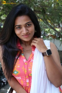 telugu actress rekha nirosha cute photoshoot in a orange salwar