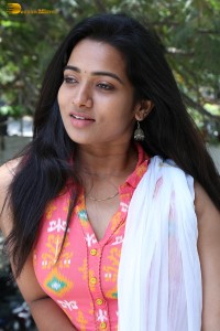 telugu actress rekha nirosha cute photoshoot in a orange salwar