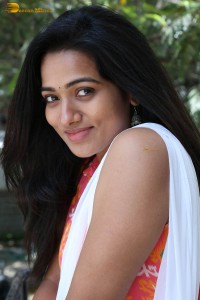 telugu actress rekha nirosha cute photoshoot in a orange salwar