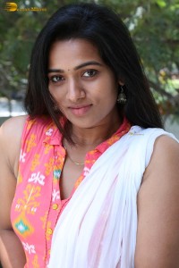 telugu actress rekha nirosha cute photoshoot in a orange salwar