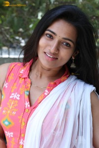 telugu actress rekha nirosha cute photoshoot in a orange salwar