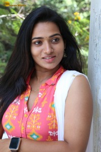 telugu actress rekha nirosha cute photoshoot in a orange salwar