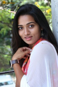 telugu actress rekha nirosha cute photoshoot in a orange salwar