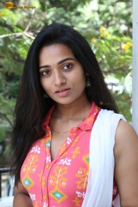 telugu actress rekha nirosha cute photoshoot in a orange salwar