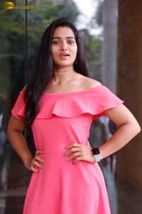 indian actress rekha nirosha in a pink dress