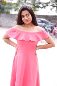indian actress rekha nirosha in a pink dress