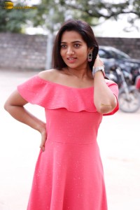 indian actress rekha nirosha in a pink dress