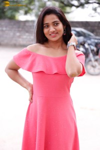 indian actress rekha nirosha in a pink dress