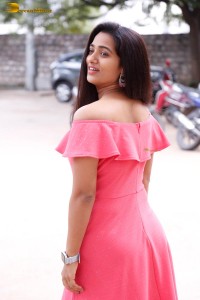 indian actress rekha nirosha in a pink dress