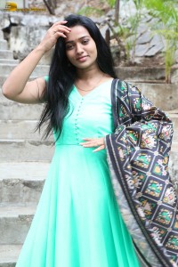 actress rekha nirosha in a green salwar cute photoshoot