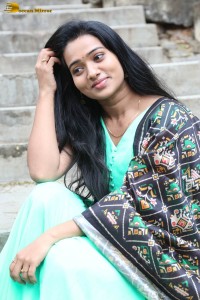 actress rekha nirosha in a green salwar cute photoshoot
