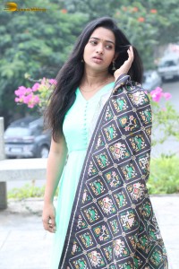 actress rekha nirosha in a green salwar cute photoshoot