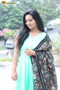 actress rekha nirosha in a green salwar cute photoshoot