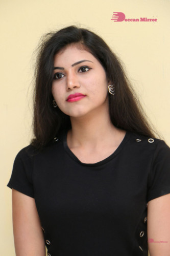 Telugu Actress Revathi Singh in a black dress