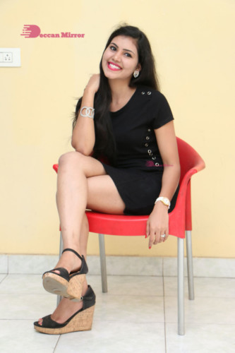 Telugu Actress Revathi Singh in a black dress
