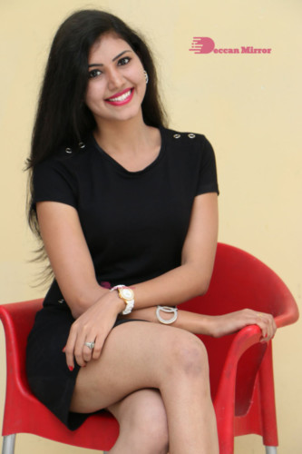 Telugu Actress Revathi Singh in a black dress