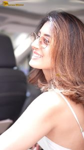 actress rhea chakraborty stunning in a white dress
