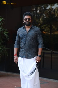 Rishab Shetty seen in traditional attire while visiting Taj Lands End Hotel in Mumbai