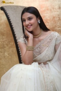 actress Ritika Nayak sizzling looks in a white saree