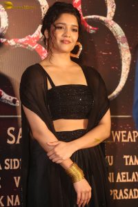 actress ritika singh gorgeous in a black dress at an event