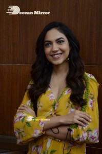 Actress Ritu Varma in a Yellow Dress