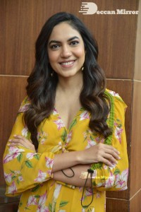 Actress Ritu Varma in a Yellow Dress