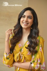 Actress Ritu Varma in a Yellow Dress
