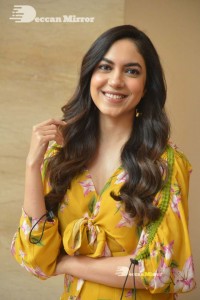 Actress Ritu Varma in a Yellow Dress
