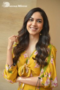 Actress Ritu Varma in a Yellow Dress
