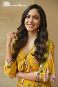 Actress Ritu Varma in a Yellow Dress