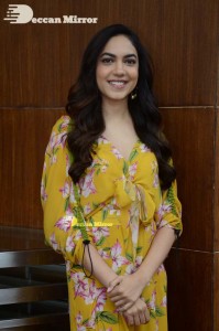 Actress Ritu Varma in a Yellow Dress