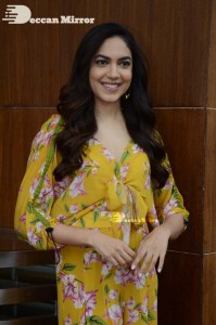 Actress Ritu Varma in a Yellow Dress