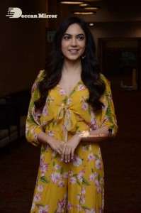 Actress Ritu Varma in a Yellow Dress