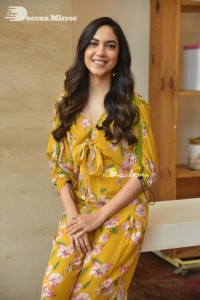 Actress Ritu Varma in a Yellow Dress