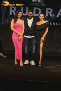 Rudra The Edge of Darkness Trailer Launch attended by Ajay Devgn and Raashi Khanna