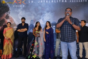 Rudramkota Trailer Launch attended by Anil Arka, Vibhisha Jaanu, Alekhya Gadamboina, Srikanth, and Raasi