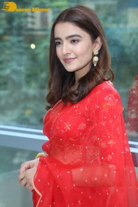 Actress Rukshar Dhillon in a Red Saree