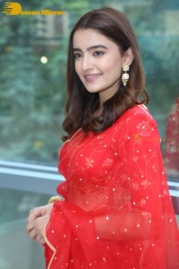 Actress Rukshar Dhillon in a Red Saree