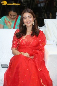 Actress Rukshar Dhillon in a Red Saree